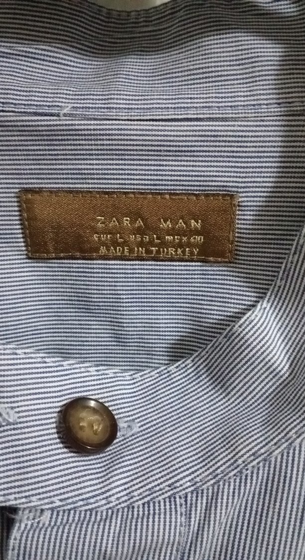 Gri Denim Erkek Gömlek Uzun Kollu Düğmeli - Görsel 2