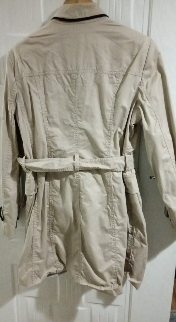 Bej Kuşaklı Midi Trençkot - Görsel 2