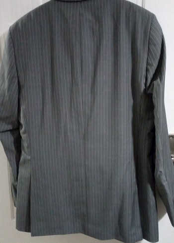 Düğmeli Gri Erkek Takım Elbise - Görsel 2