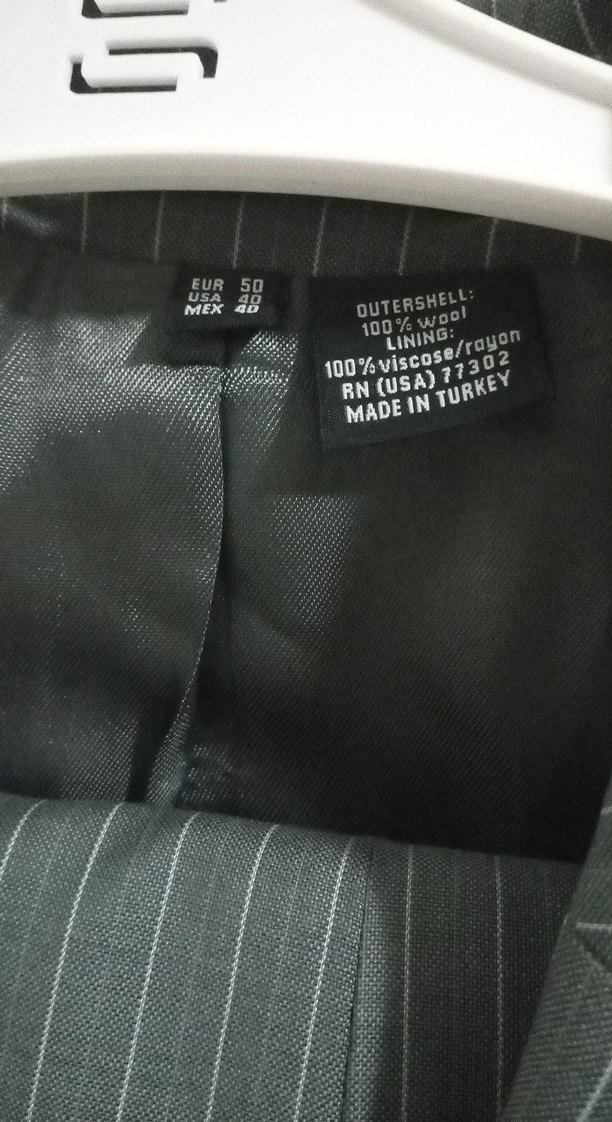 Düğmeli Gri Erkek Takım Elbise - Görsel 3