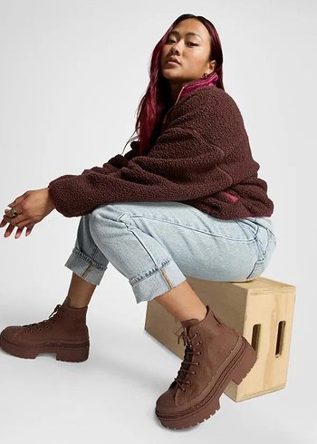 Converse Chuck Taylor All Star Lugged Heel Kahverengi Deri Bot - Görsel 5