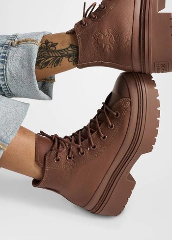 Converse Chuck Taylor All Star Lugged Heel Kahverengi Deri Bot - Görsel 2