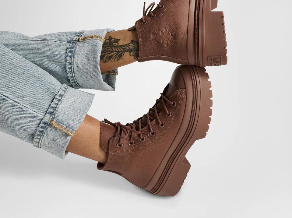 Converse Chuck Taylor All Star Lugged Heel Kahverengi Deri Bot - Görsel 2