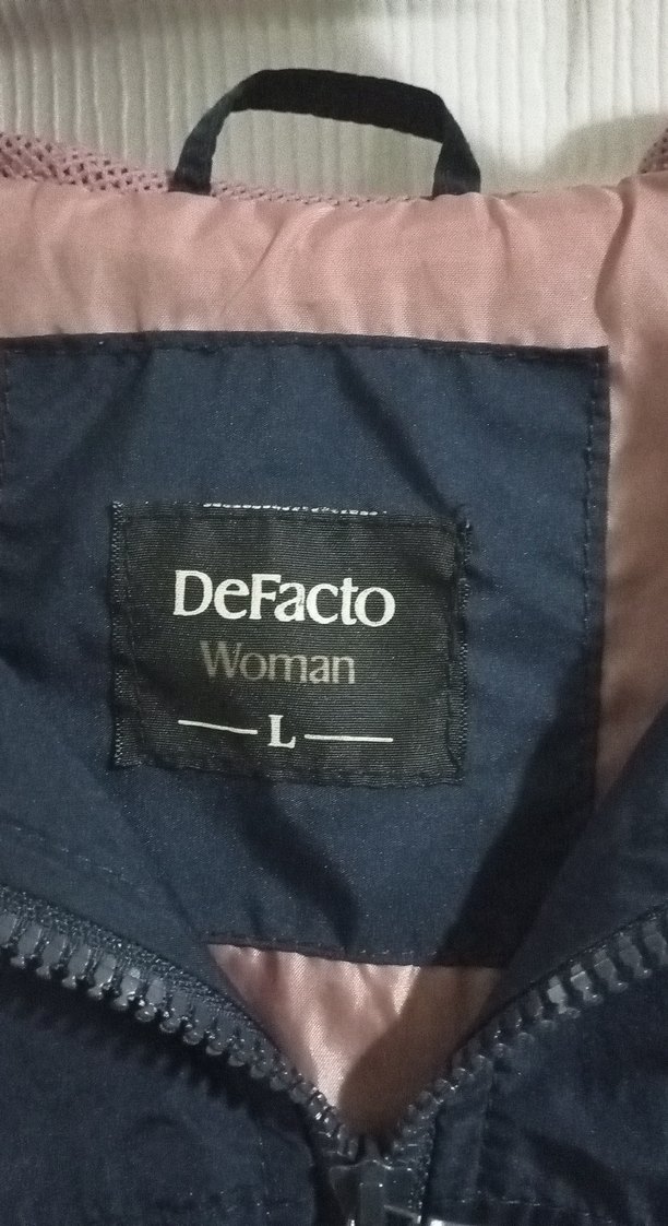 Kadın Lacivert Midi Fermuarlı Ceket - Görsel 3