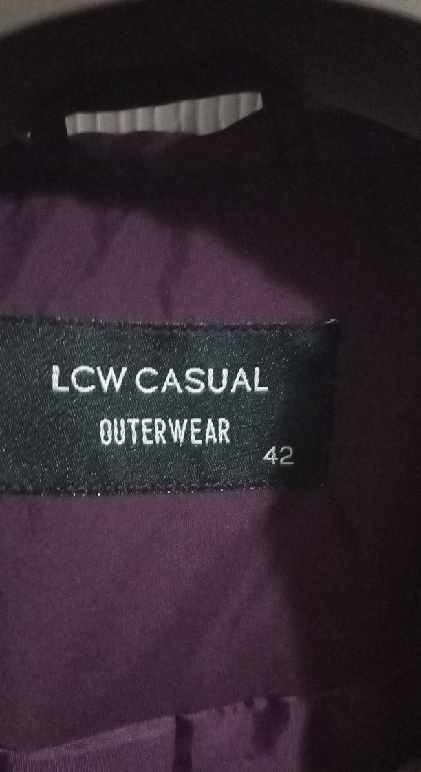 Mor Midi Kadın Ceket Fermuarlı - Görsel 3