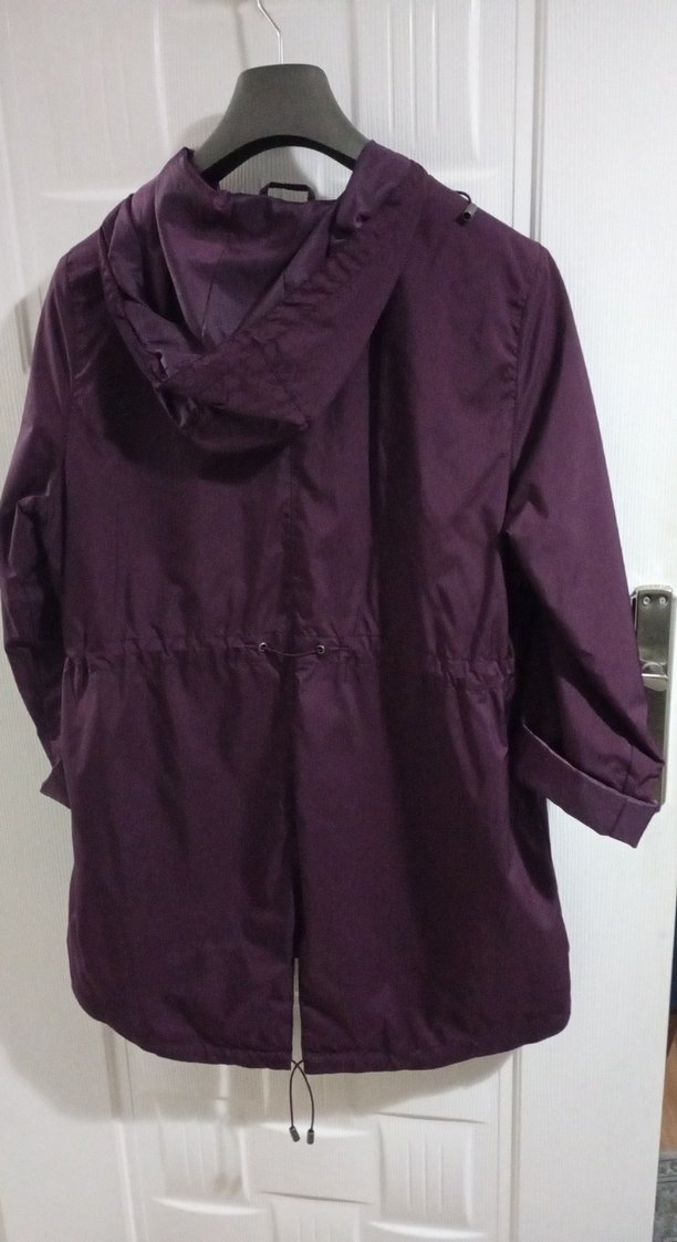 Mor Midi Kadın Ceket Fermuarlı - Görsel 2