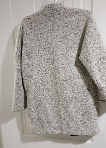 Gri Düğmeli Midi Kadın Kaban - Görsel 2