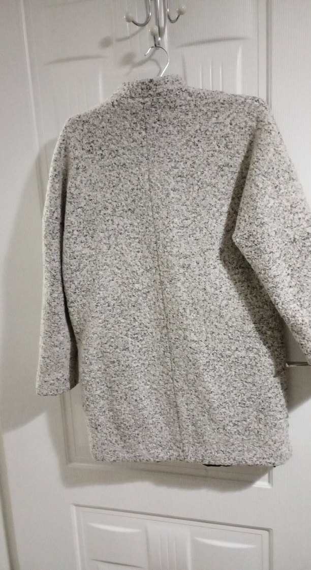 Gri Düğmeli Midi Kadın Kaban - Görsel 2