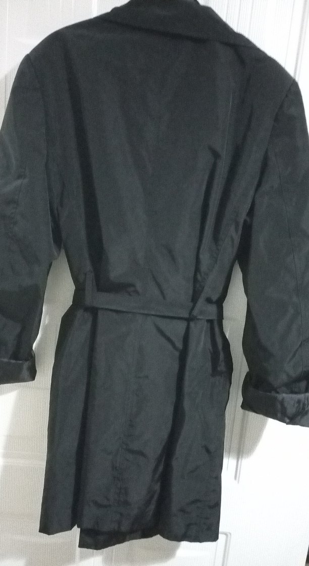 Kadın Siyah Kemerli Midi Trençkot - Görsel 2