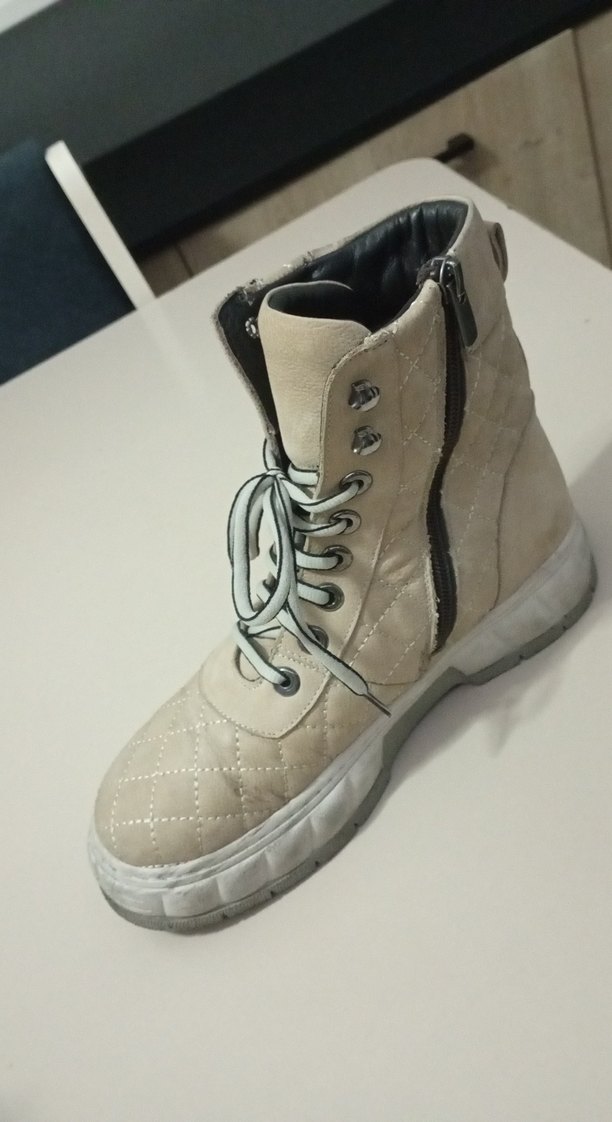 Süet Bej Kadın Dolgu Topuklu Bot - Görsel 2