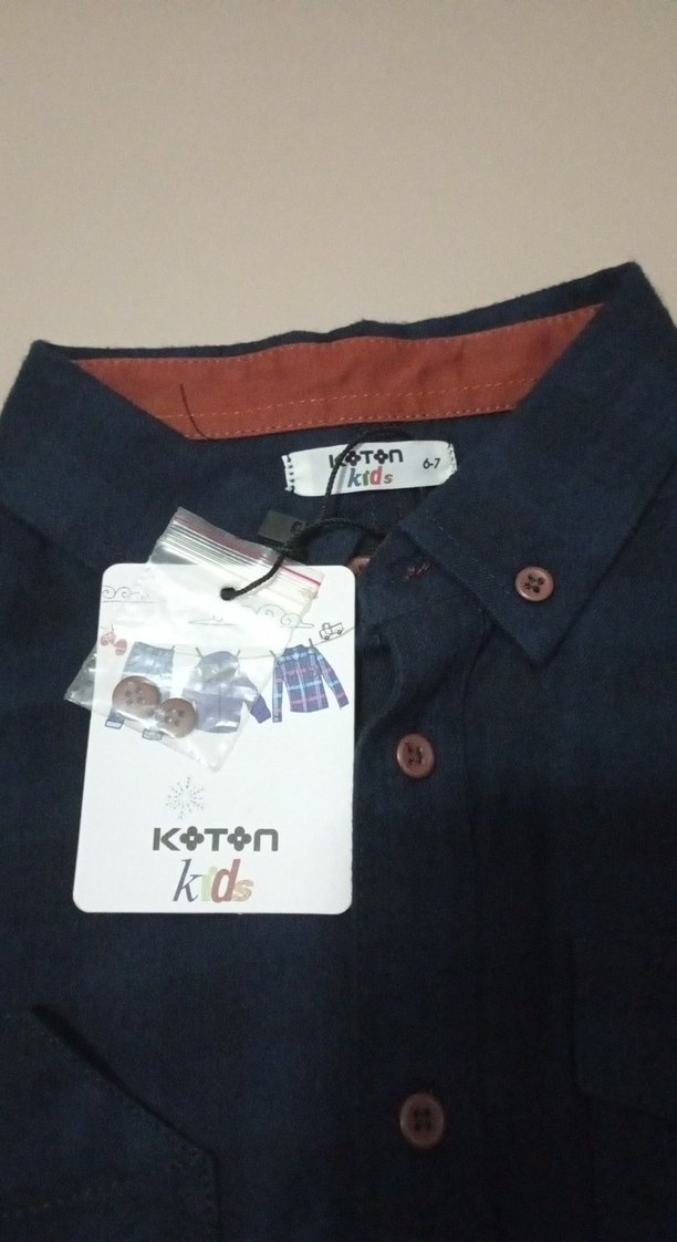 Siyah Erkek Çocuk Uzun Kollu Gömlek - Görsel 2