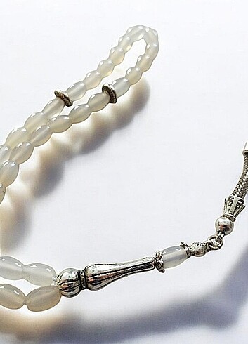 1. Sınıf dogal beyaz akik el yapimi - Görsel 6