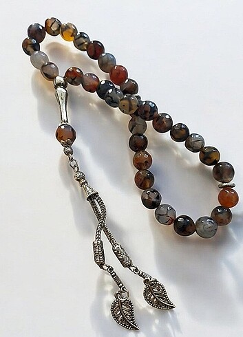 Dogal kesme akik el yapımı tesbih - Görsel 3