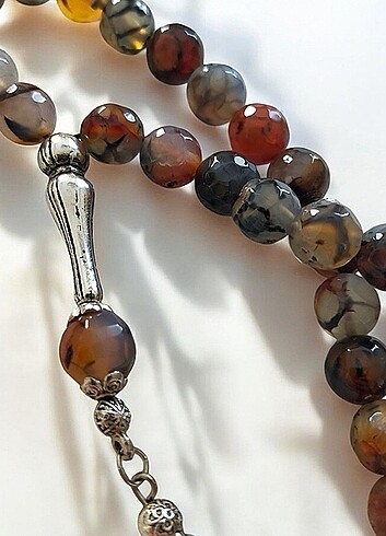 Dogal kesme akik el yapımı tesbih - Görsel 5