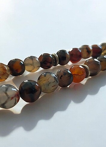 Dogal kesme akik el yapımı tesbih - Görsel 7