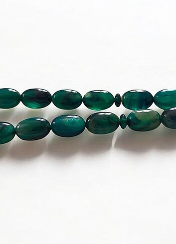 Sıkma/ sedefli koyu yesil tesbih  - Görsel 5