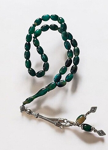 Sıkma/ sedefli koyu yesil tesbih  - Görsel 4