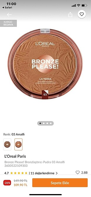 Loreal bronze plase
