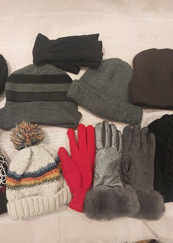 Gri Örgü Kadın Bere - Görsel 3