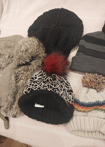 Gri Örgü Kadın Bere - Görsel 7