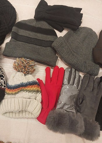 Gri Örgü Kadın Bere - Görsel 6