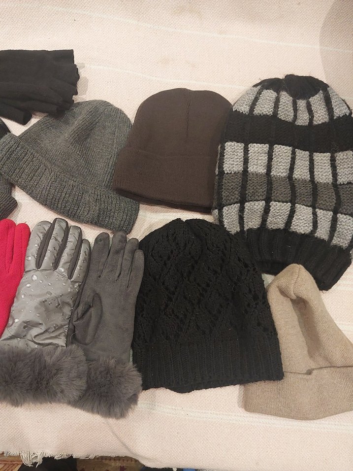 Gri Örgü Kadın Bere - Görsel 4