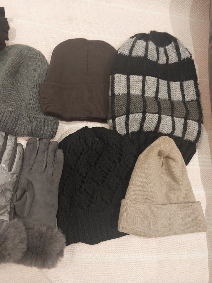 Gri Örgü Kadın Bere - Görsel 5