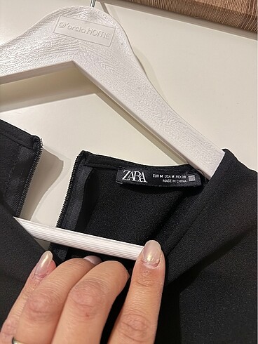 Zara Siyah midi elbise