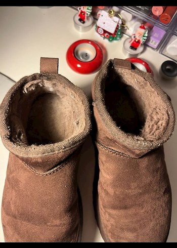 Kahverengi Kadın Süet Dolgu Topuklu Bot - Görsel 3