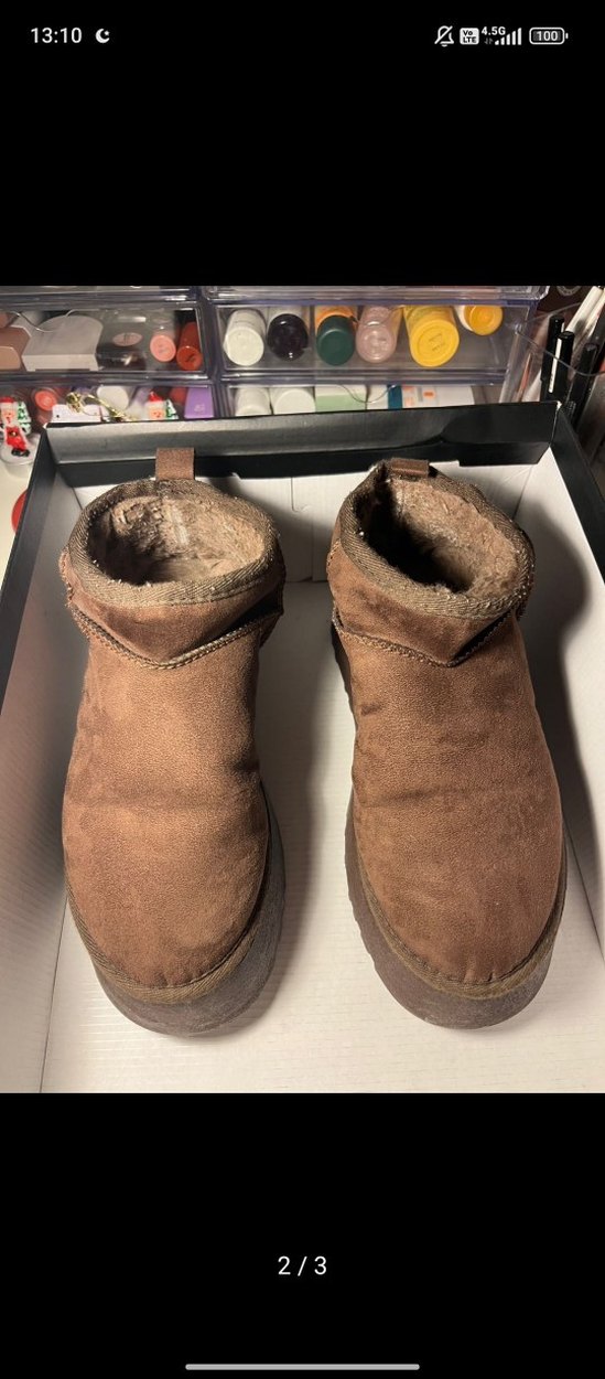 Kahverengi Kadın Süet Dolgu Topuklu Bot - Görsel 2