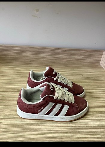 Bordo Süet Kadın Spor Ayakkabı - Görsel 2