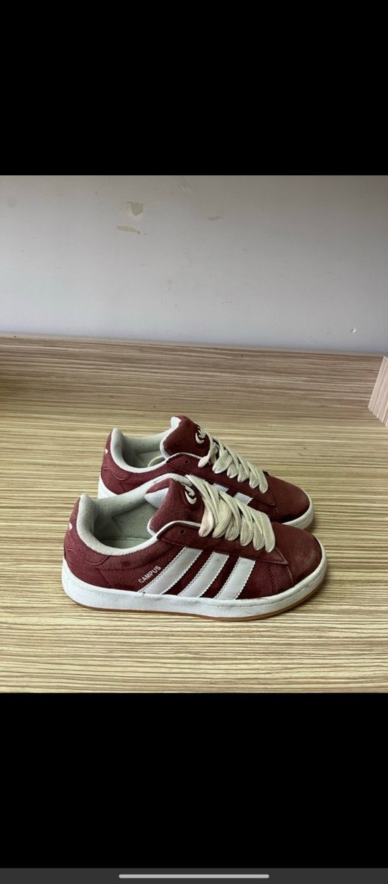 Bordo Süet Kadın Spor Ayakkabı - Görsel 2