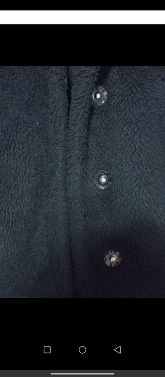 Siyah Midi Boy Peluş Kadın Kaban - Görsel 3