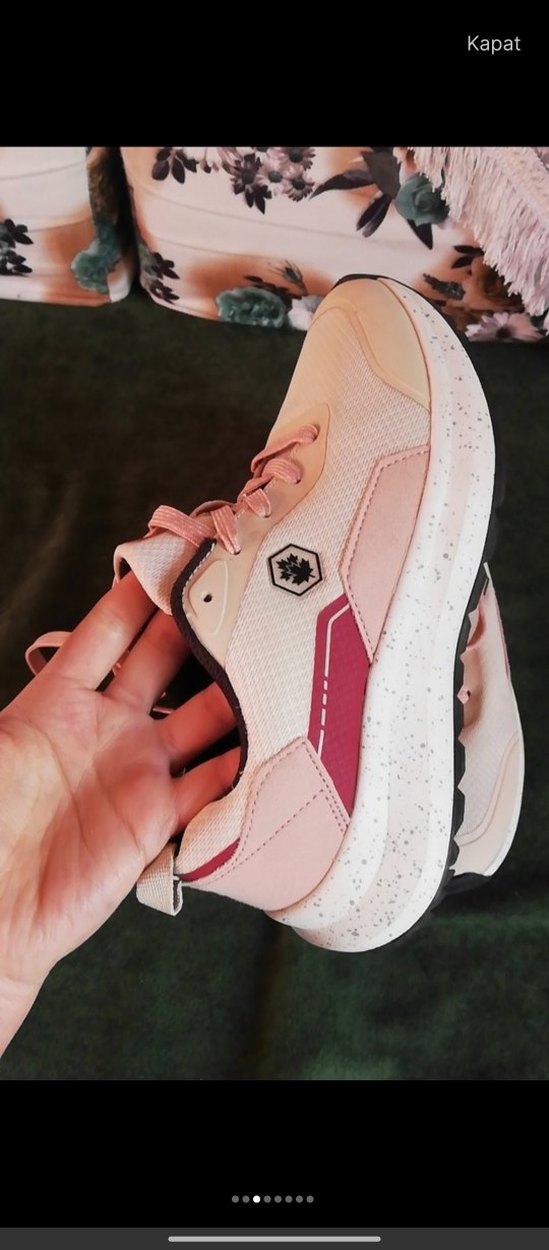 Pembe Bağcıklı Platform Spor Ayakkabı - Görsel 3