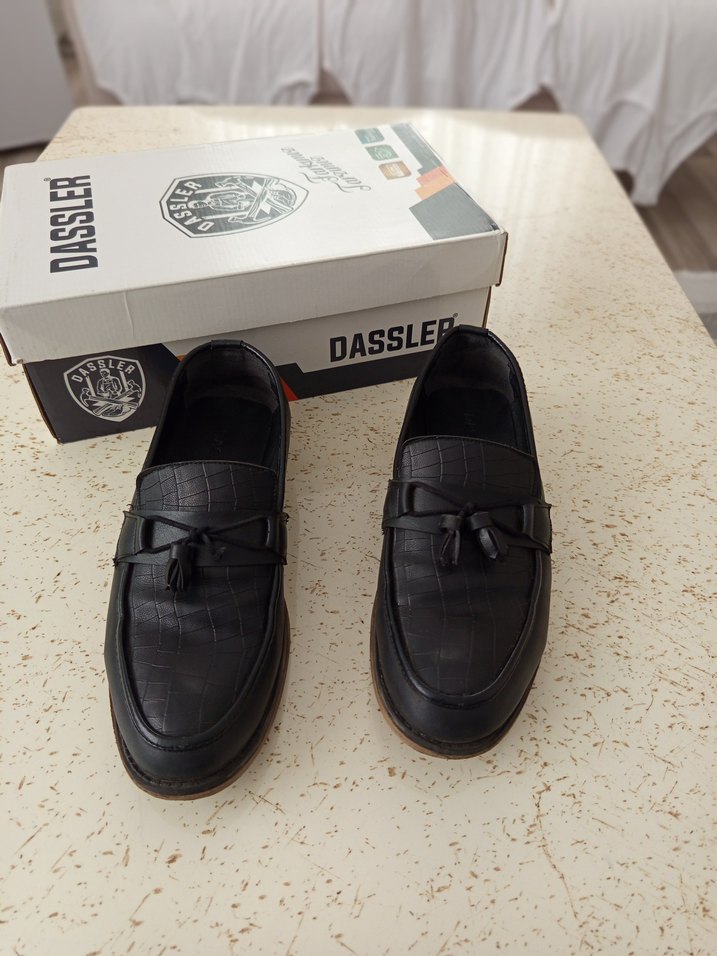 Siyah Püsküllü erkek kundura ayakkabı - Görsel 2