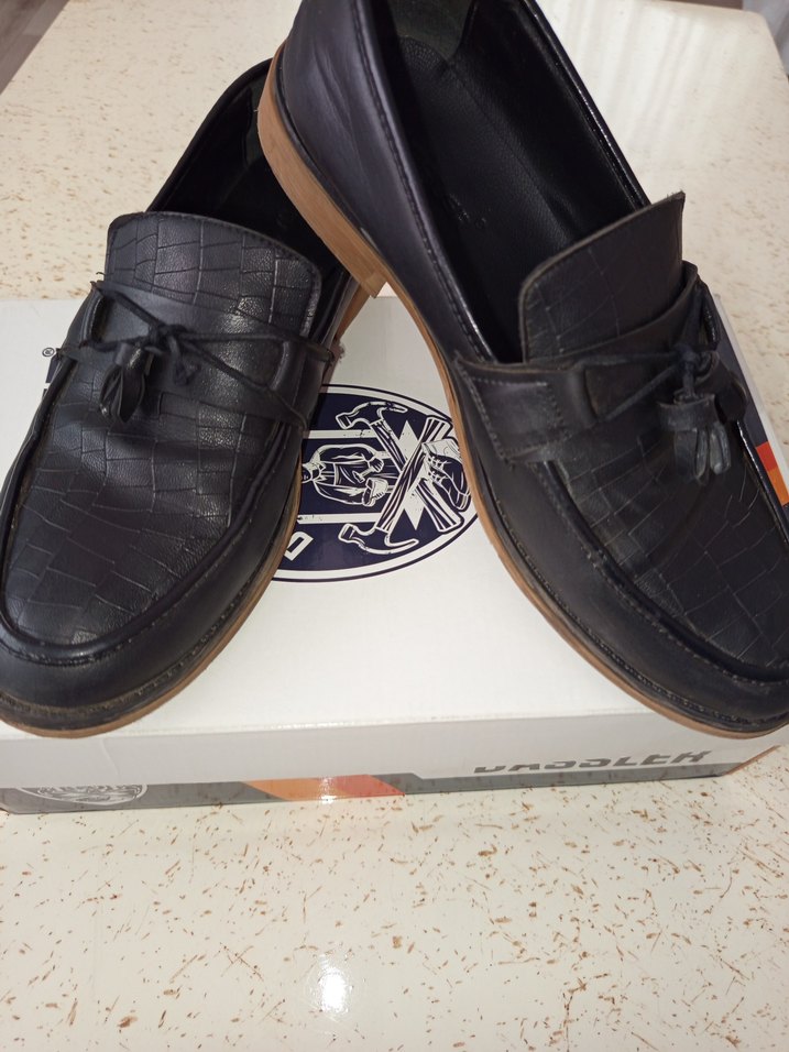 Siyah Püsküllü erkek kundura ayakkabı - Görsel 5