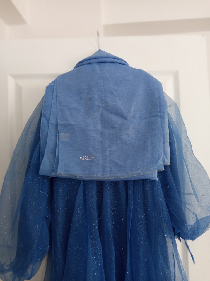 Mavi Drapeli Kadın Şal AKER - Görsel 2