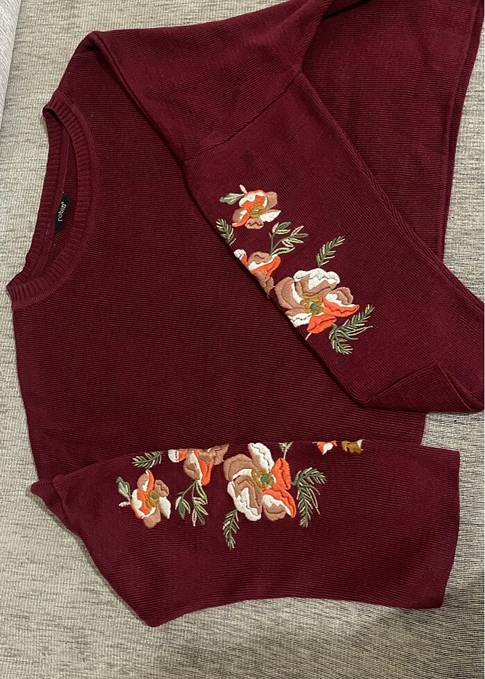 Çiçekli yarım triko - Görsel 2