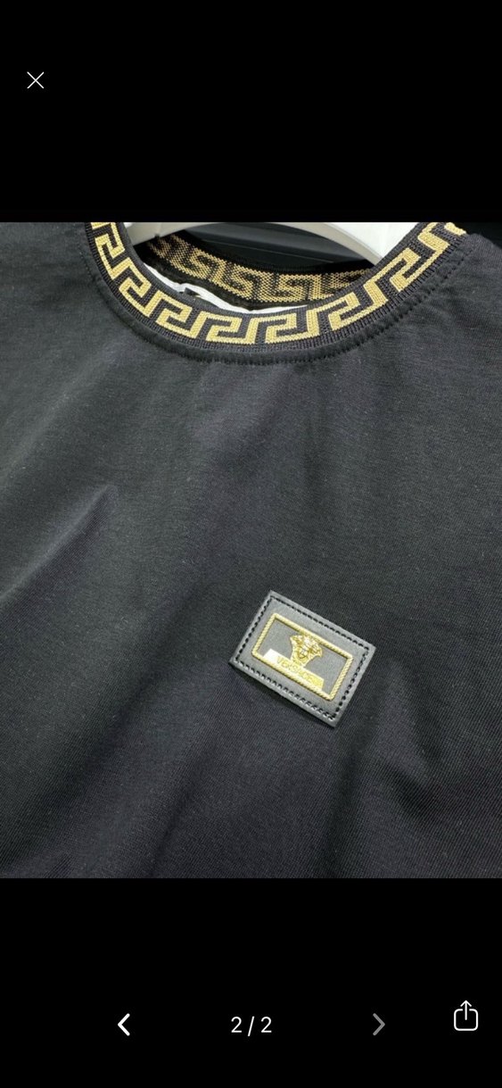 Erkek Siyah versace tişört - Görsel 2