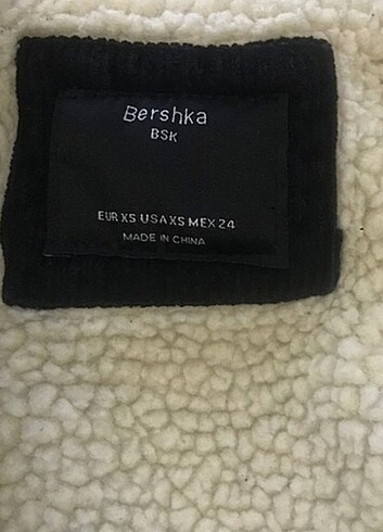 xs Beden Bershka fitilli içi yünlü ceket/mont