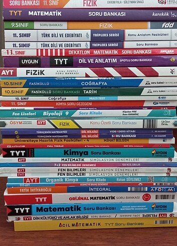  Uyguna kullanılmamış test kitapları