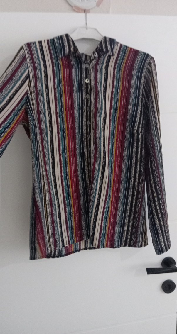 Uzun Kollu Bohem Çok Renkli Gömlek - Görsel 3