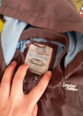 Erkek Çocuk Mor Kapüşonlu Fermuarlı Ceket - Görsel 2