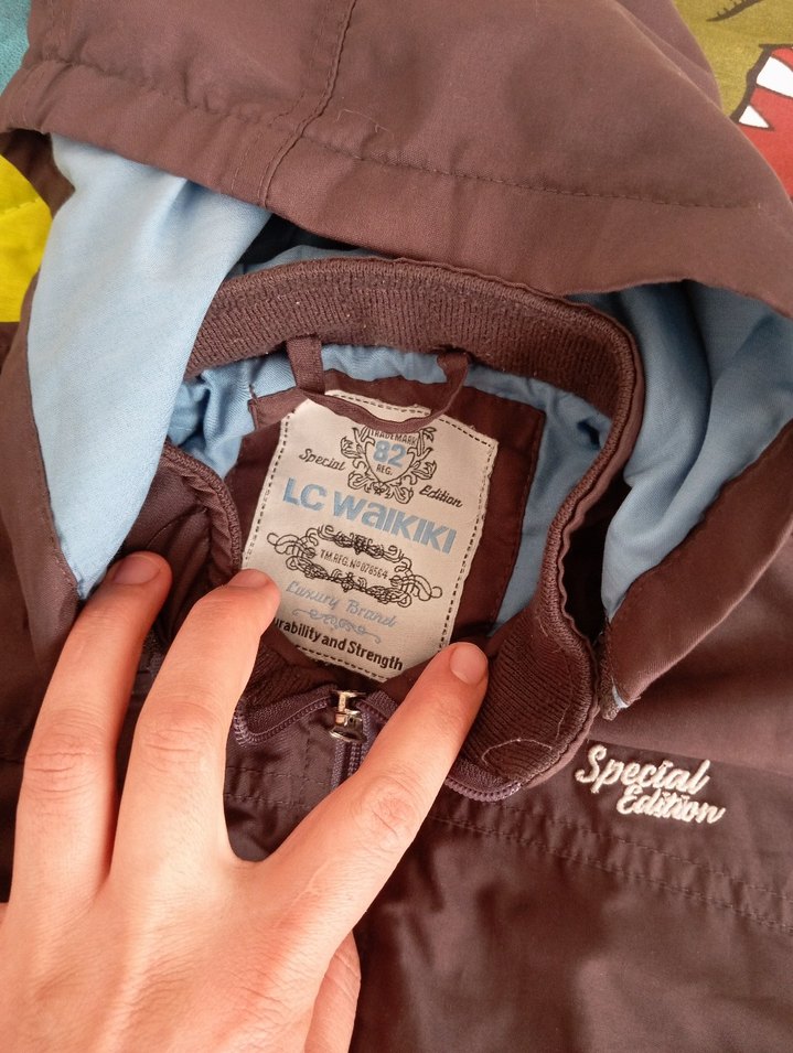 Erkek Çocuk Mor Kapüşonlu Fermuarlı Ceket - Görsel 2