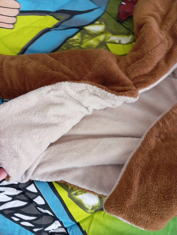 Kapüşonlu Kahverengi Erkek Çocuk Kaban - Görsel 2