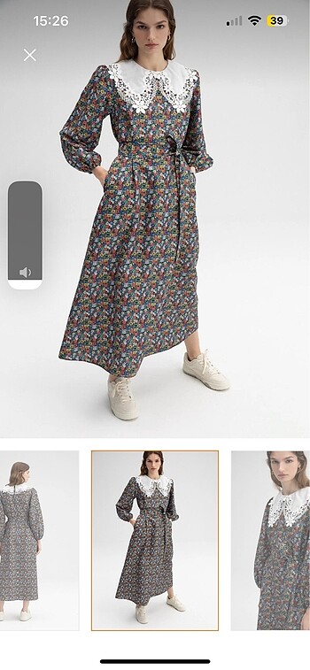 Zara Touche poplin çiçekli elbise
