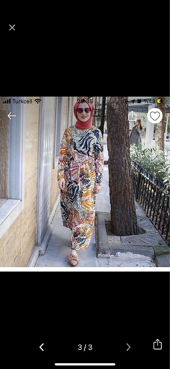m Beden Hooopstore Renkli pastel desenli krep elbise