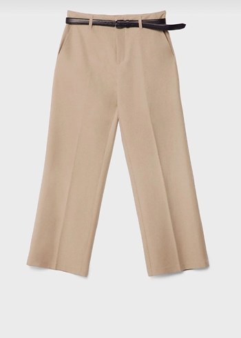 Stradivarious kemerli dökümlü pantalon - Görsel 3