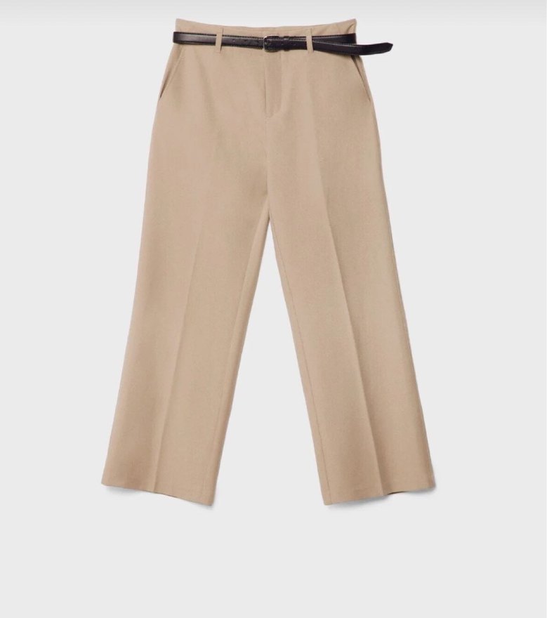 Stradivarious kemerli dökümlü pantalon - Görsel 3