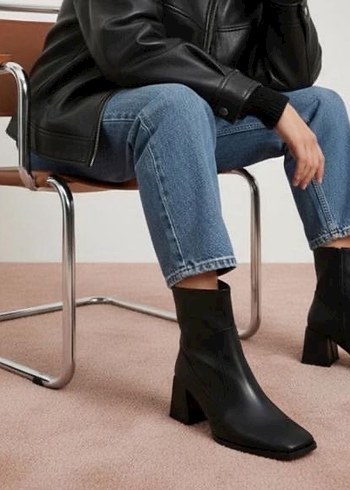 Capone küt burunlu yandan fermuarlı bot - Görsel 2